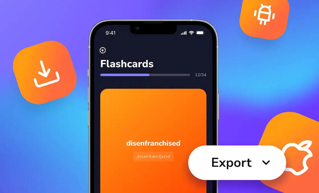 Pratique as palavras salvas no Anki ou no nosso bot do Telegram